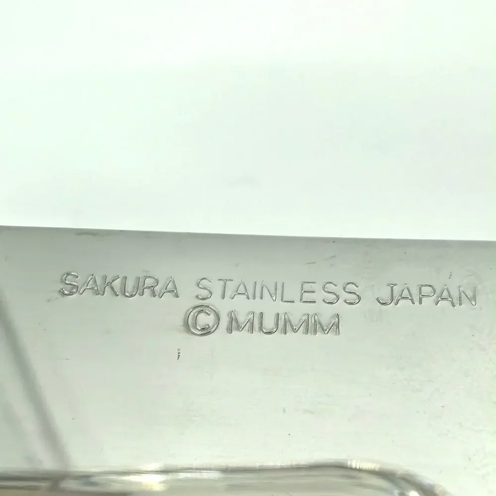 Lot of 3 Vintage Sakura New French Solid Knife Stainless Steel Snowflake Mumm